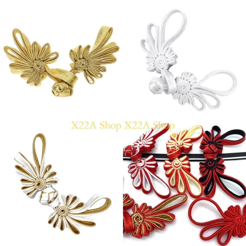 

Уникальный китайский узел ручной работы, пуговица в форме цветка, лента, застежка Тан, костюм, сделай сам, ремесло