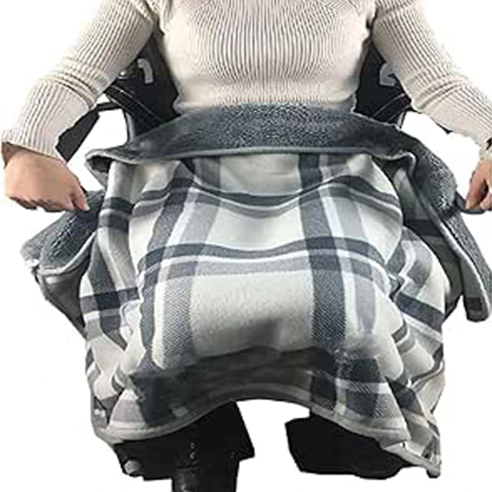 Winter Wheelchair Blanket for Adults, Warm Knee Blanket for Wheelchair Heating Old Man Shawl Versatile Leisure Blanket Coat, And