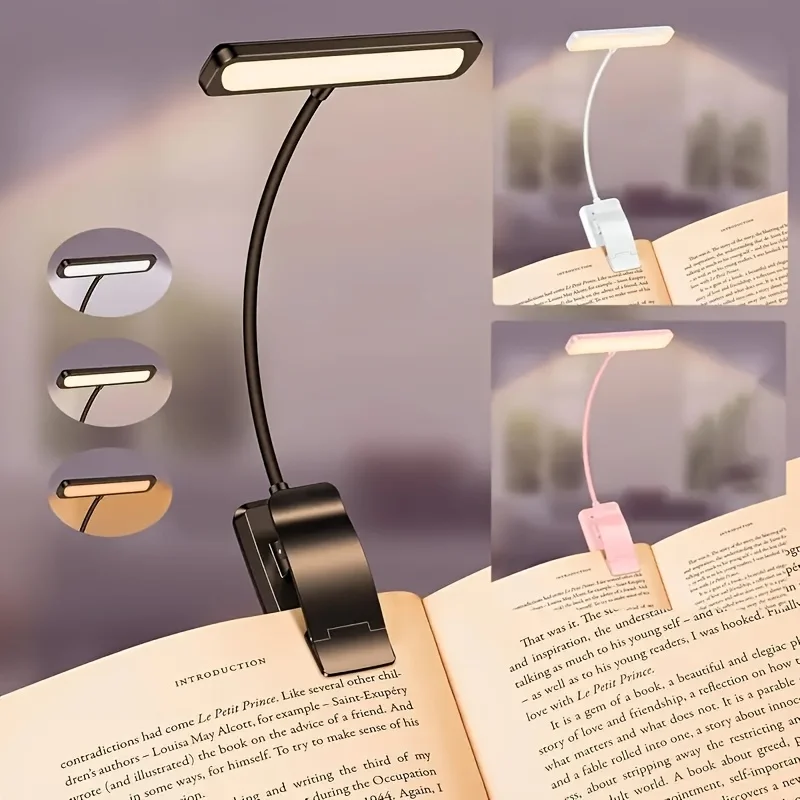 USB Charging Reading Light With 360 ° Flexibility And 3 Lighting Modes - Protective And Continuous Dimming