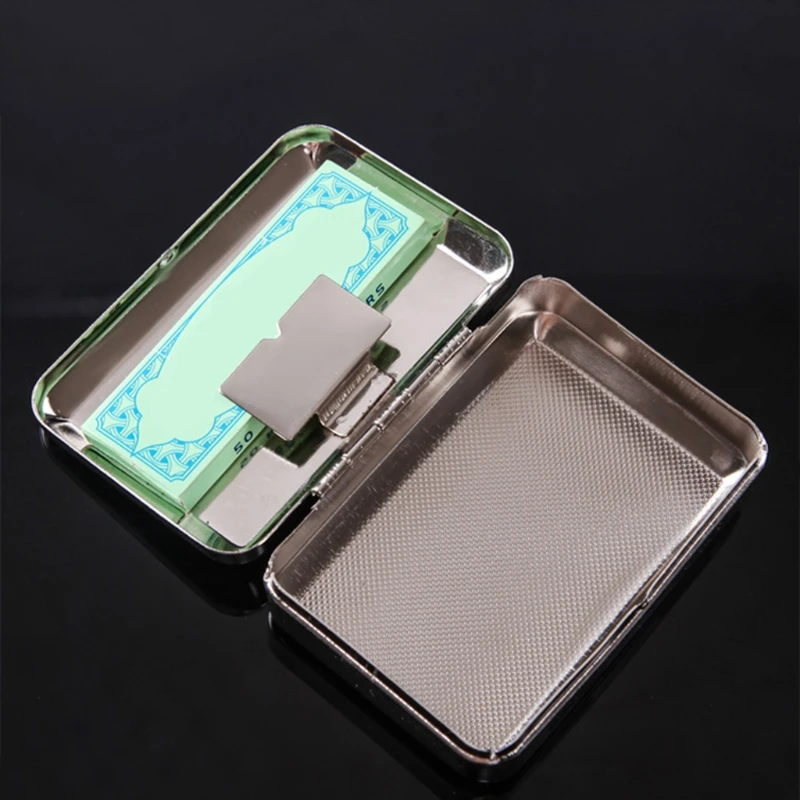 Stainless Steel Cigarette Case Small Smoking Accessory Storage Organizer for Outdoor Traveling Camping Smoke Tool Drop Shipping