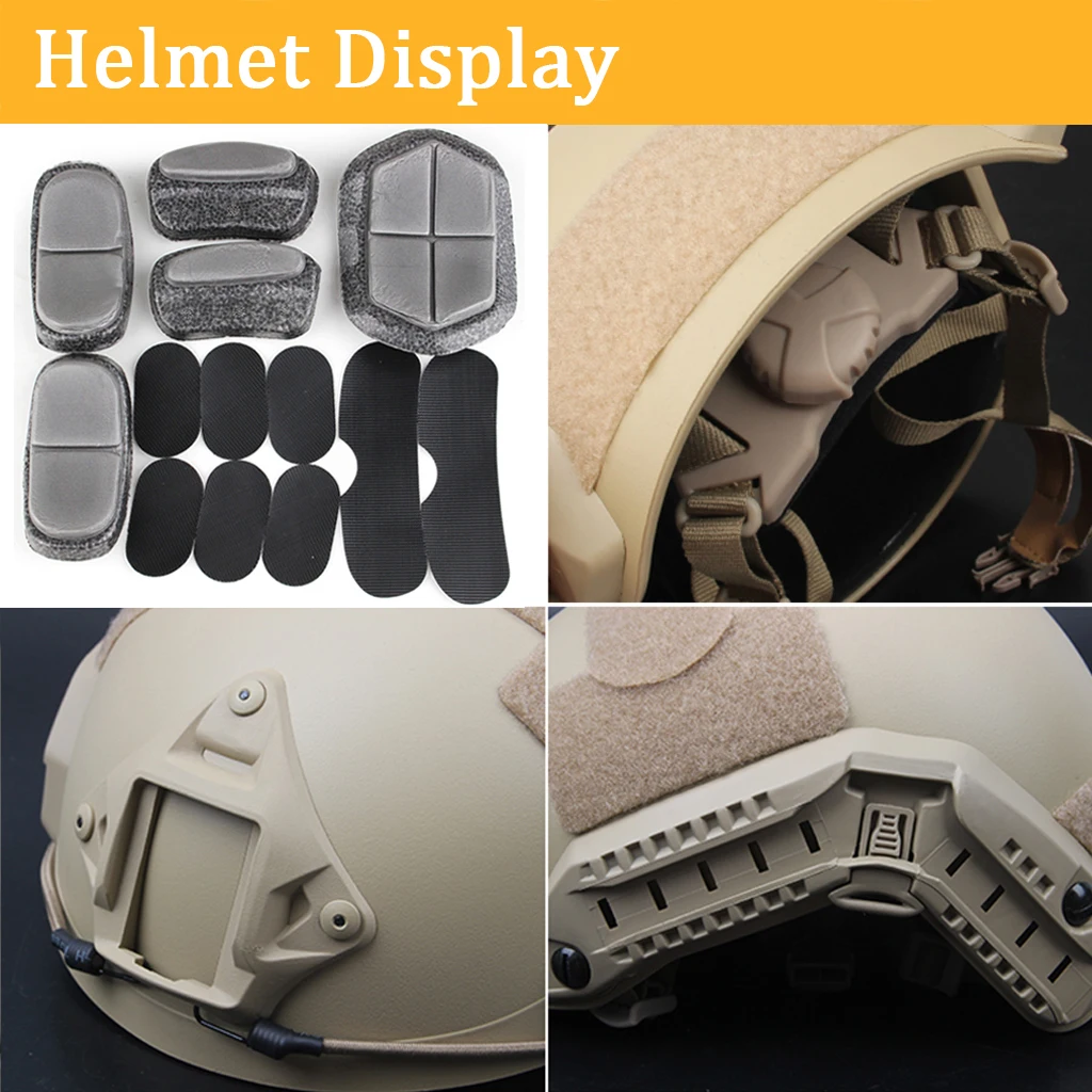 Airsoft Military Fast Helmet, Game Sets with Tactical Headset & Goggles & Telescope Model, with Advanced EPP Pad, for Outdoor CS