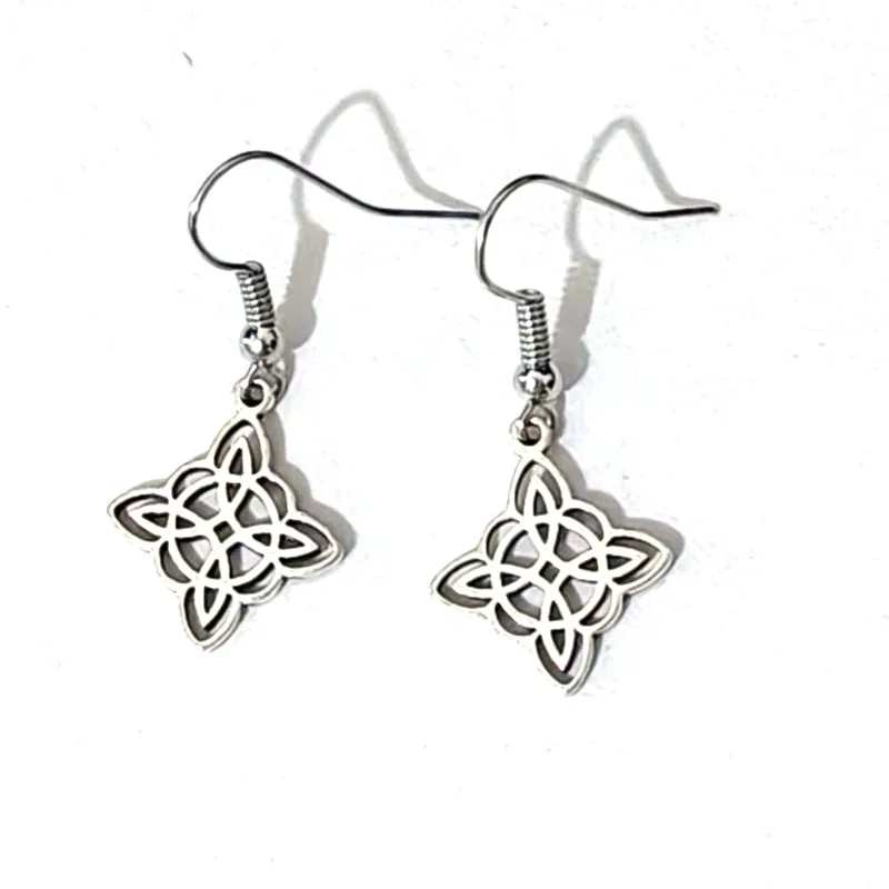 1pair Irish Witch Knot Elegant Women's Witchcraft Lucky Talisman Celtic Knot Earring for women