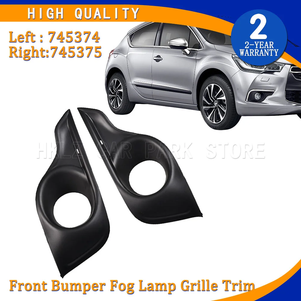 745374 745375 Front Bumper Fog Lamp Grille Trim Black For Citroen DS4 2011-2018 Clip On ABS Cover Left Right