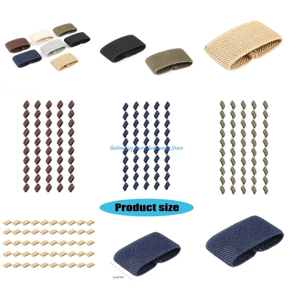 

573B 50pcs Creatively Elastic Belt Holder for Waist Belt DIY Component Casual Heavy Duty Waist Belt Holder for Adult Unisex