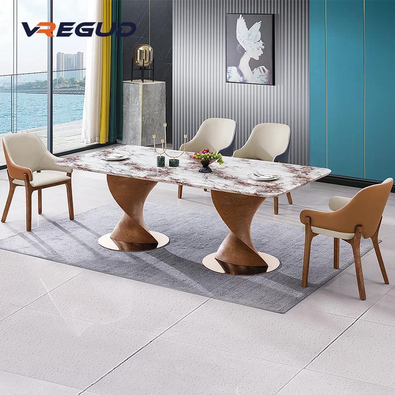 custom.2.8 Minimalist Stone Square Dining Table Hotel Restaurant Conference Reception Tea Use