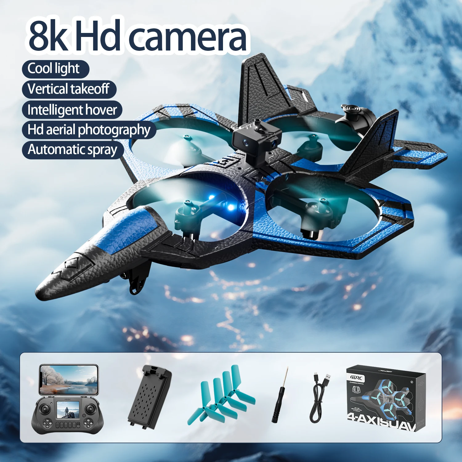 Nuevo helicóptero V46 PRO RC con Control de pantalla 8K cámara Dual evitación de obstáculos RC avión Control remoto aviones juguetes niños regalo