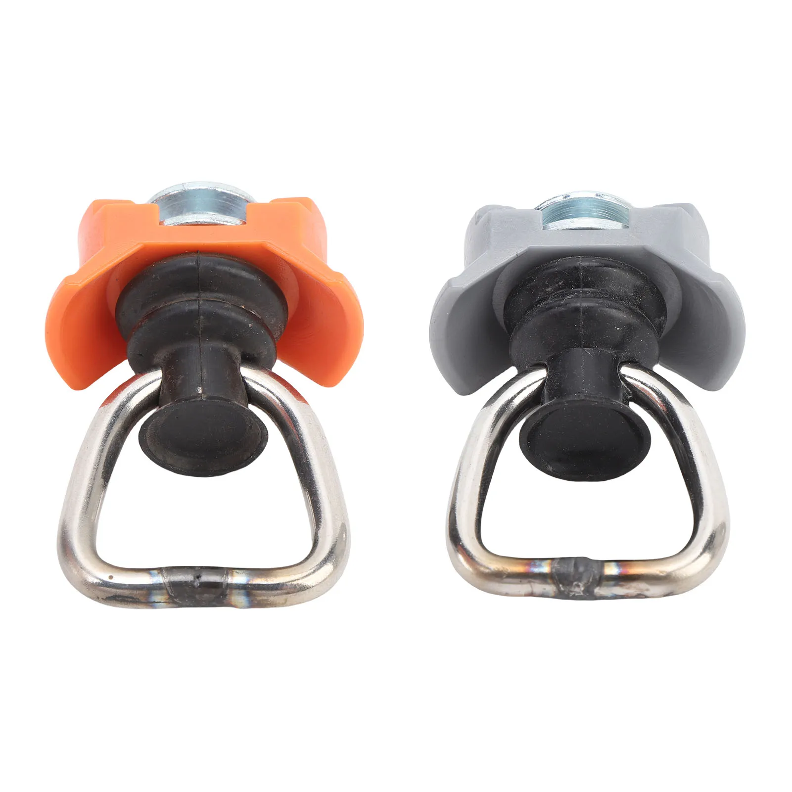 Single Stud L Track Fitting with D Ring 1333lb Capacity Spring Loaded L Track Rail Tie Down Fitting for Van Pickup Truck