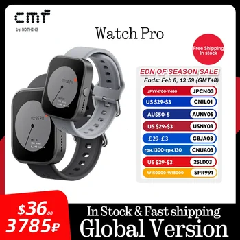 グローバルバージョン CMF by Nothing Watch Pro 1.96 インチ AMOLED Bluetooth 5.3 BT 通話 AI ノイズリダクション GPS スマートウォッチ CMF ウォッチ プロ