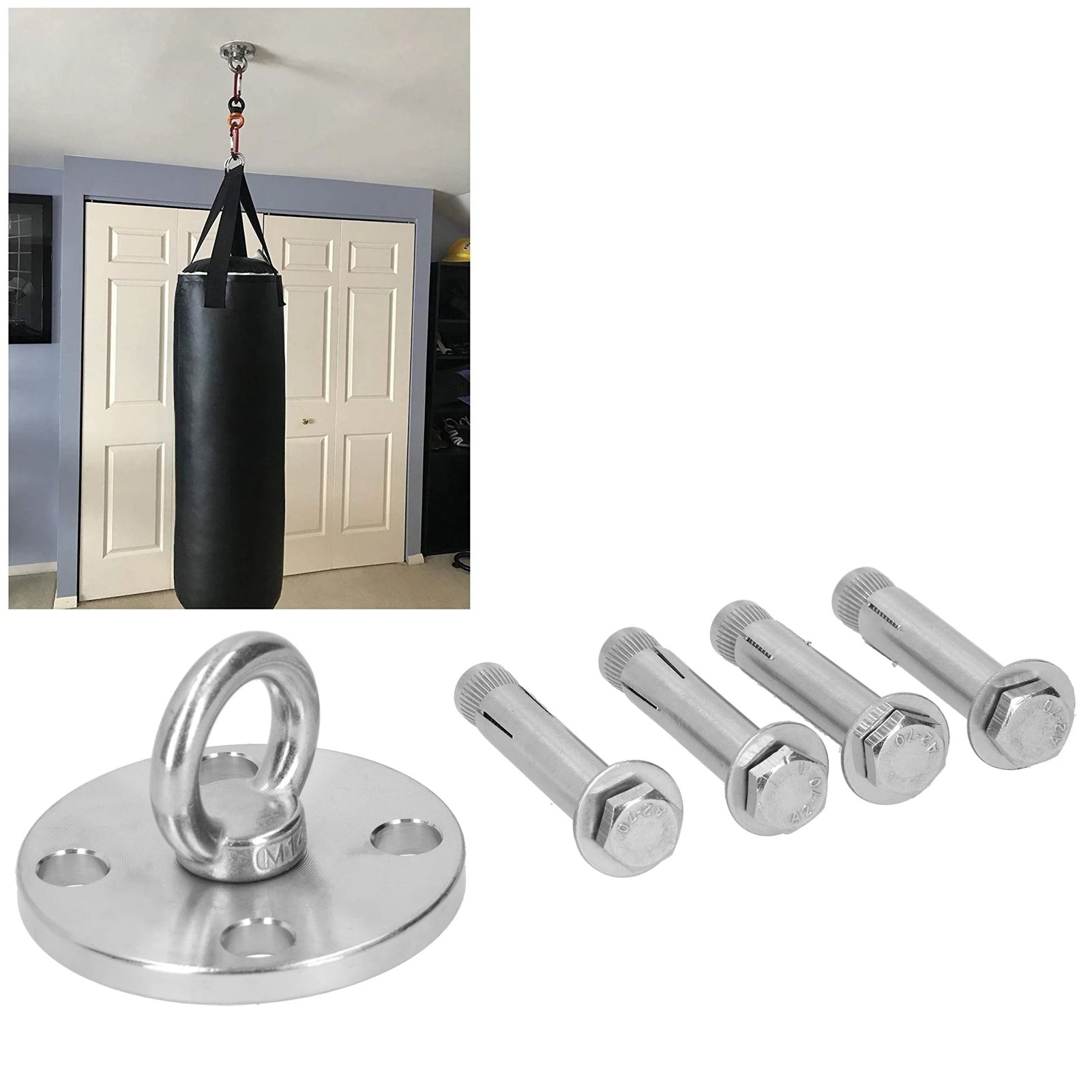 ZK20 Ceiling Bracket Wall Mount Yoga Hammock Suspension Swing Sandbag Fixing Hook 304 Stainless SteelDG-08