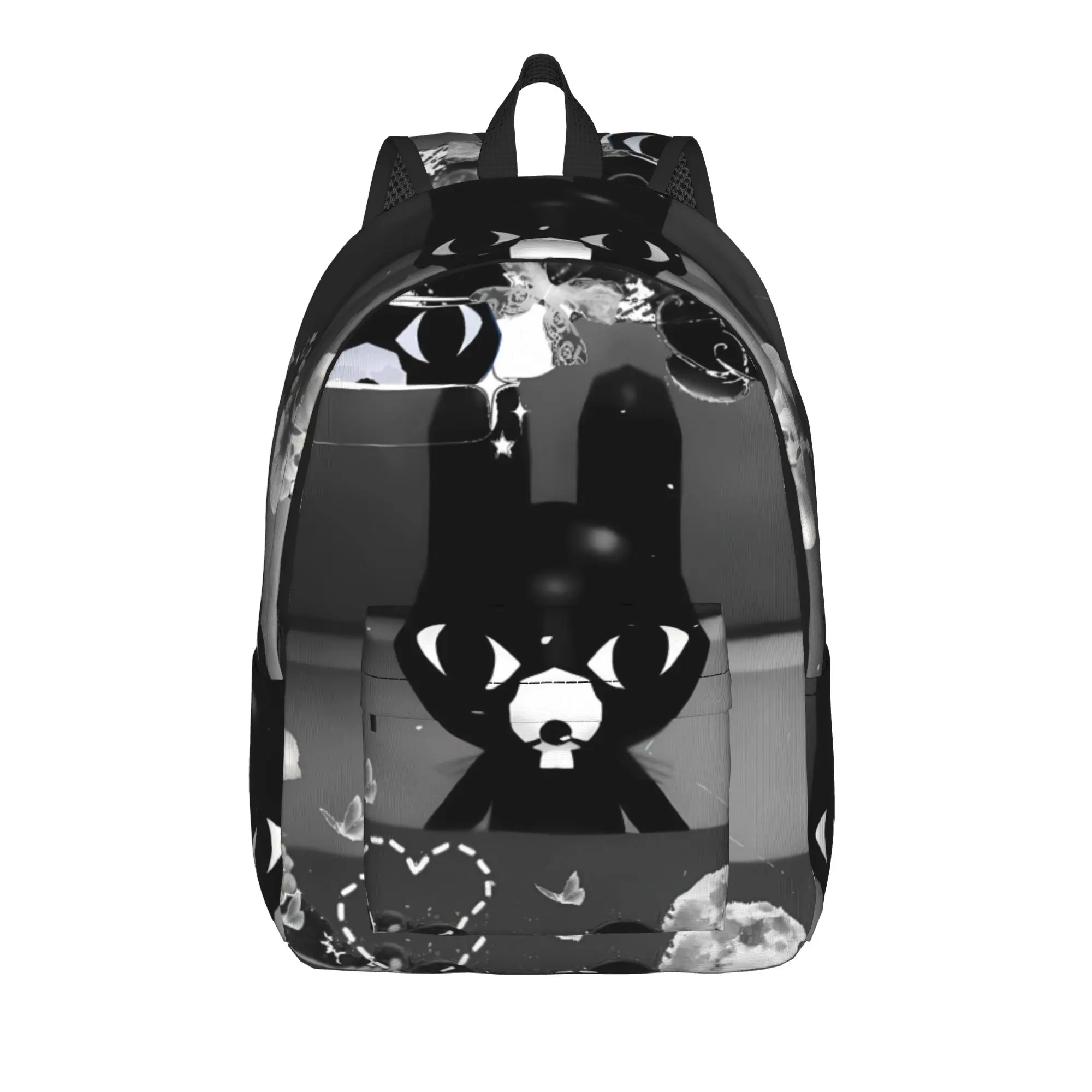 Animal Hospital Black Rabbit Mono Anime Backpack  Youth Polyester Cycling Backpacks Print Leisure High School Bags Rucksack