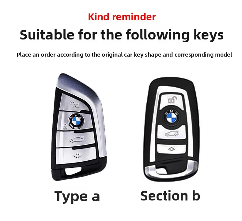 Car Key Case Cover For BMW 1 2 3 5 6 7 8 Series X1 X2 X3 X4 X5 X6 X7 Z4 3 4 Buttons Auto Remote Shell Protect Accessaries