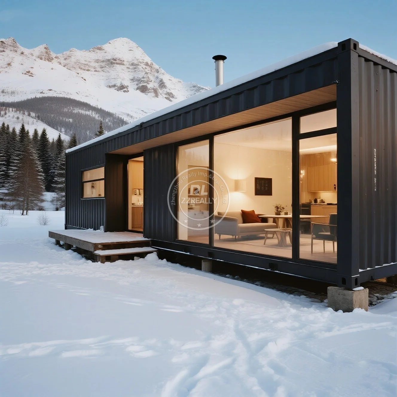 Luxury High-End Eco-Friendly Modular Customizable Apple Cabin Prefab Container House Hot Selling