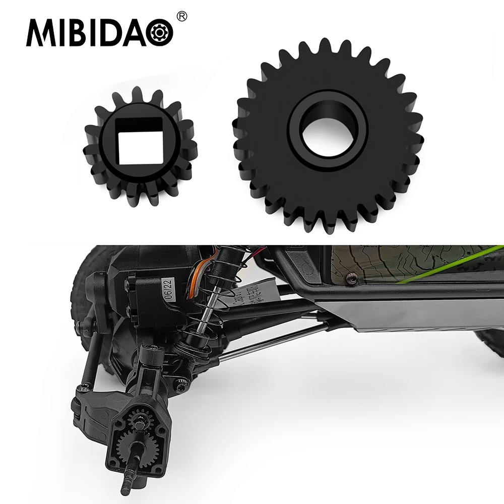 MIBIDAO 15T+26T Steel Portal Axle Gears Set for AXIAL UTB18 CAPRA 1/18 RC Rock Crawler Car Buggy Truck Model Upgrade Parts