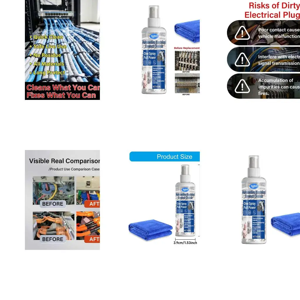  Effective 100ml Power Connection Cleaner Electrical Contact Cleaner Ensures Stable Electrical Transfer