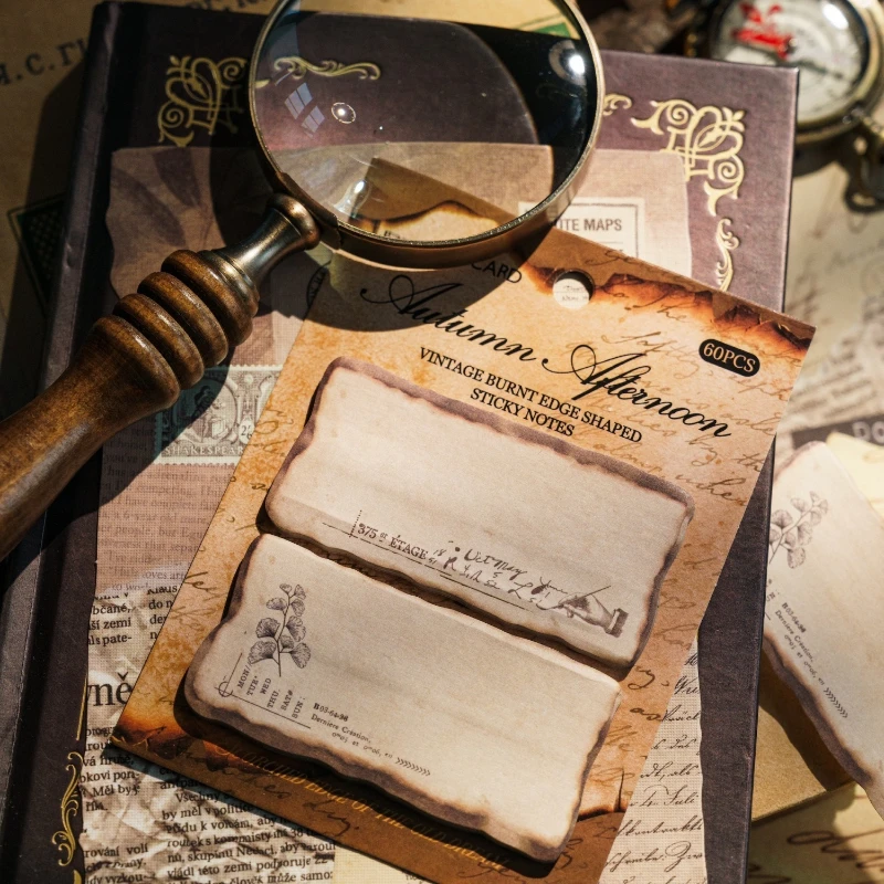 Büro- und Schulbedarf, Momo-Pad, verbrannter Rand, alte Traumserie, speziell geformte Nachricht, DIY, dekorative Collage, 6 Arten, Kawai-Geschenk