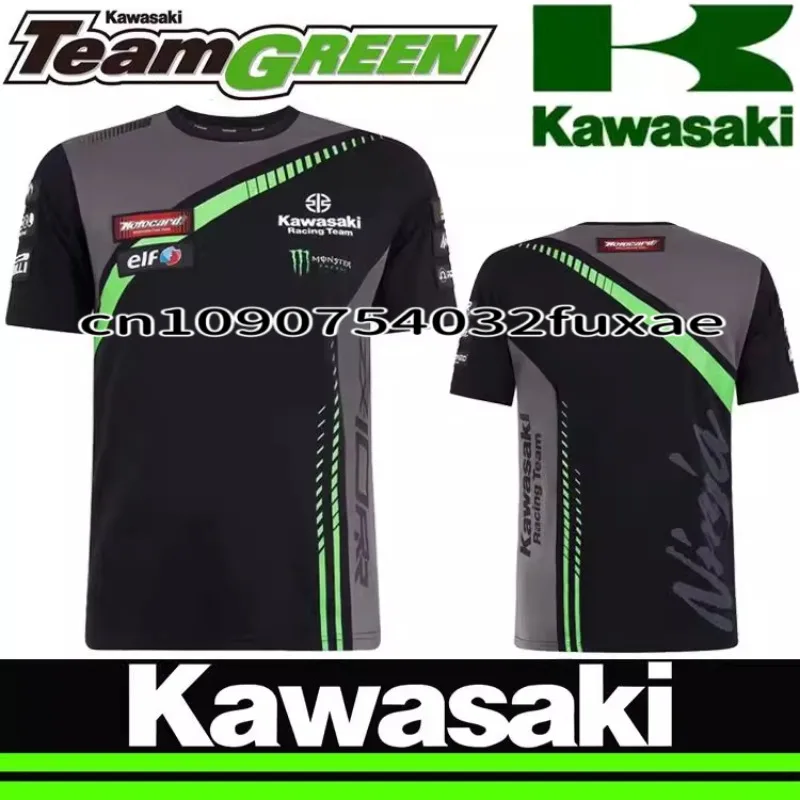 

Men Fashion Racing Team Motorcycle Kawasaki Car 3D Printed T Shirt Sports Fashion O-Neck Tops Tees Jersey 2025