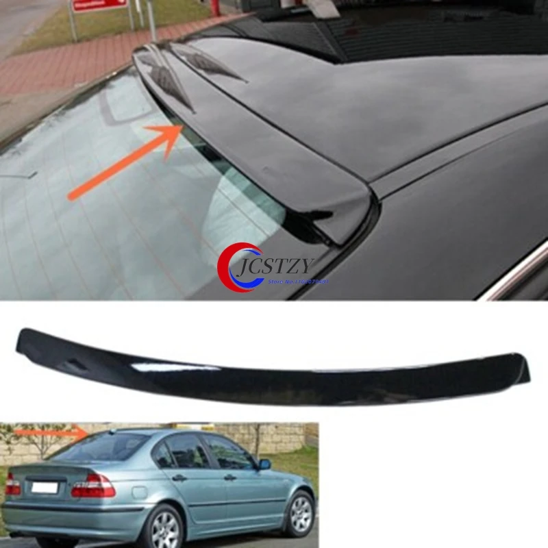 Alerón de techo para ventana trasera de coche, accesorios de sintonización de carbono ABS negro de alta calidad, estilo para BMW Serie 3 E46 1988-2004 año
