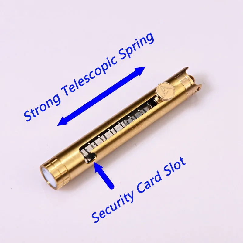 MINI coltello in ottone Portable Express disimballaggio coltelli lama in acciaio legato ad alto tenore di carbonio all'aperto strumento EDC portachiavi affilato autodifesa