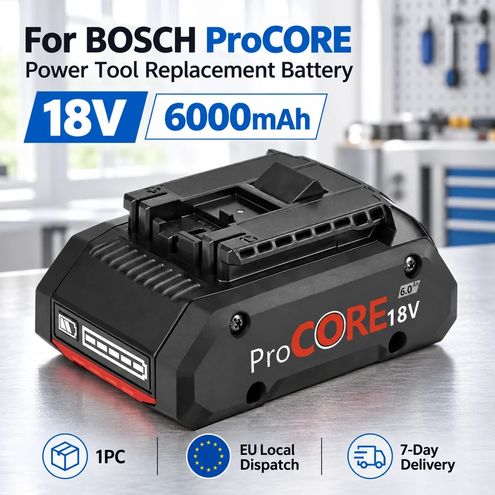 Image of Kompatibler Ersatzakku für BOSCH ProCORE 18V 6000mAh / 18V 10000mAh 21700 Elektrowerkzeug-Akku, BAT609, BAT618, GBA18V80, BAT609G, BAT618G und mehr