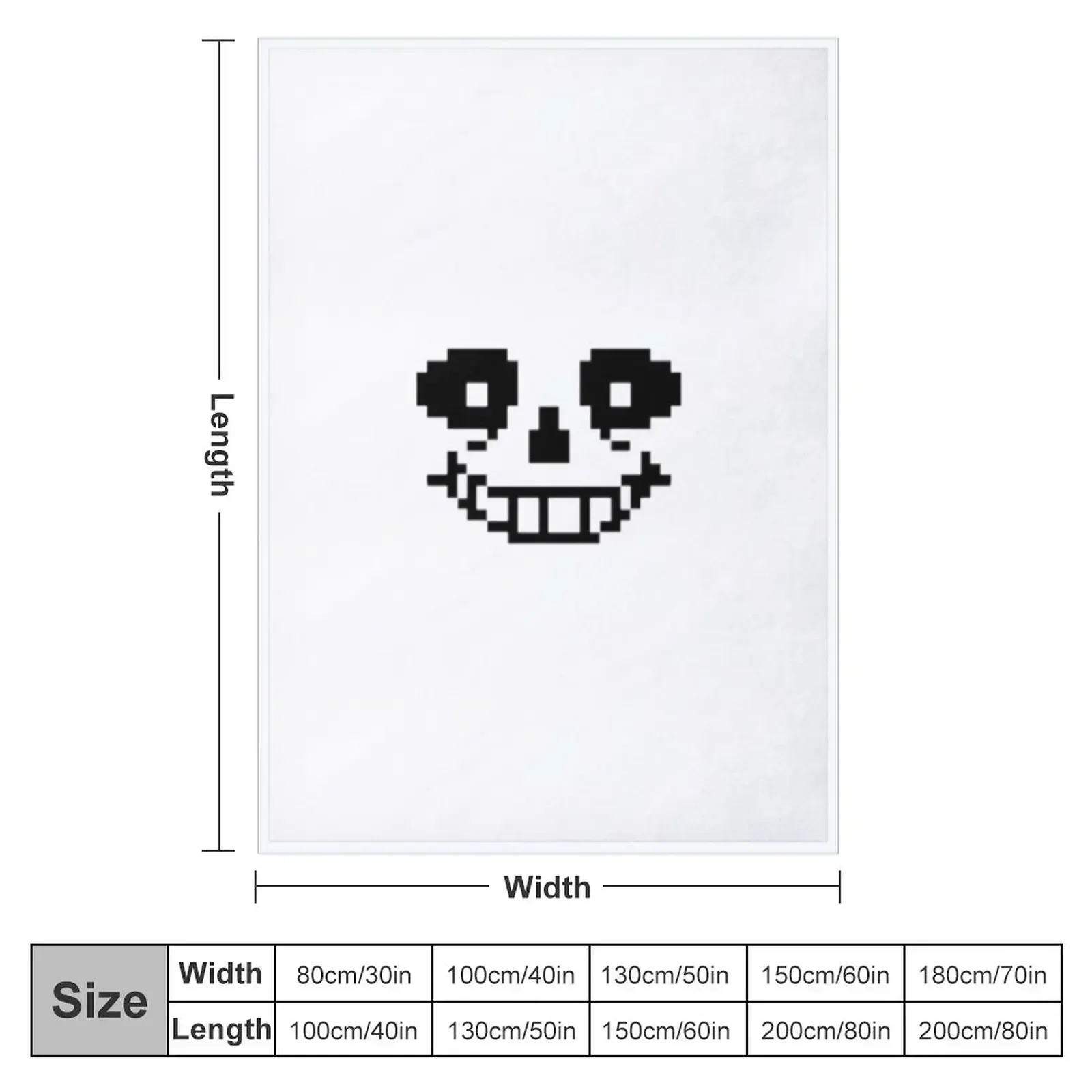 Sans Undertale face Throw Blanket Picnic Summer Beddings Custom Blankets