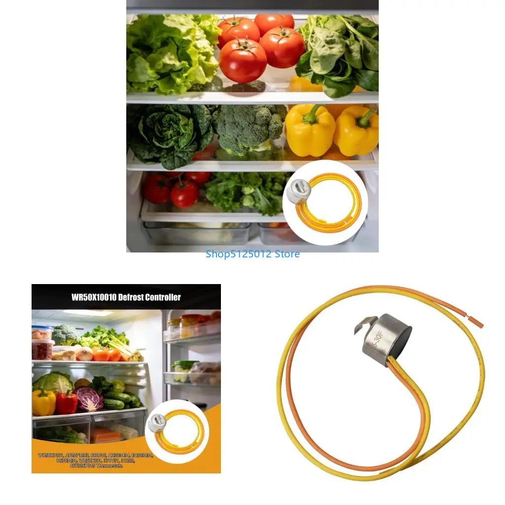 G8TC Long Lasting Defrost Thermostat for Refrigerator Made of Resin WR50X10010 Waterproof Feature Strict Quality Test