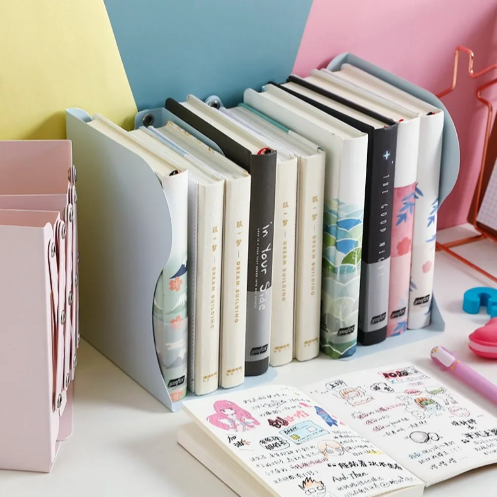 Fashion Multi-functional Bookends Retractable Folding Book Stand Adjustable Office Accessories Bookshelf