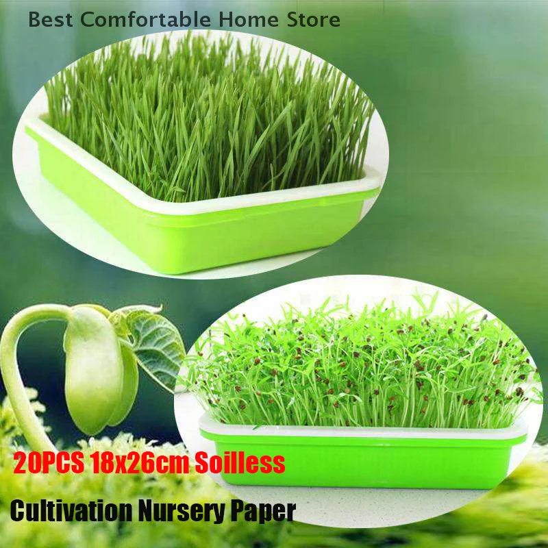 20Pcs 18x26CM Soilless Cultivation Nursery Paper for Sprout Plate Seedling Germination Nursery Growing Vegetable Paper