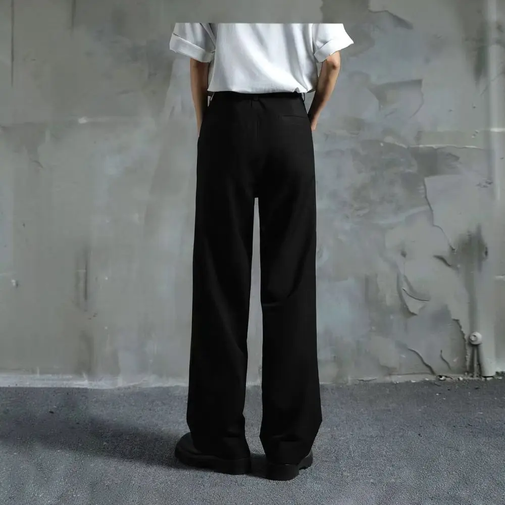 Mens Wrinkle Free Slacks Straight Leg Trousers Business Casual Fit Comfortable Fabric Daily Wear Simple Design Pants