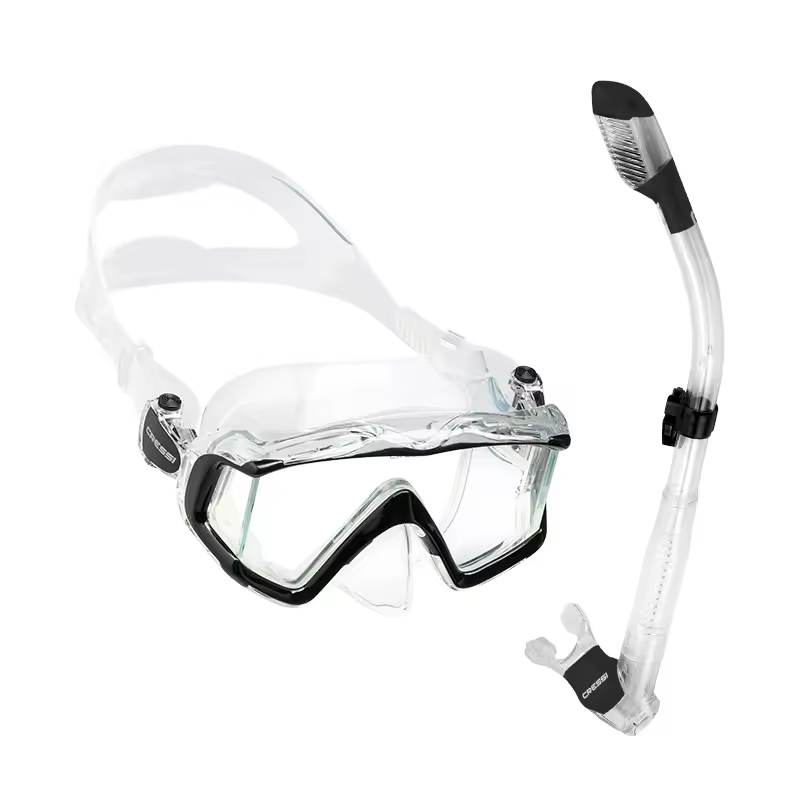 Swimming Diving Mask Snorkeling Scuba Snorkel Tempered Glass Three-Lens for Adults Pano3 Dry