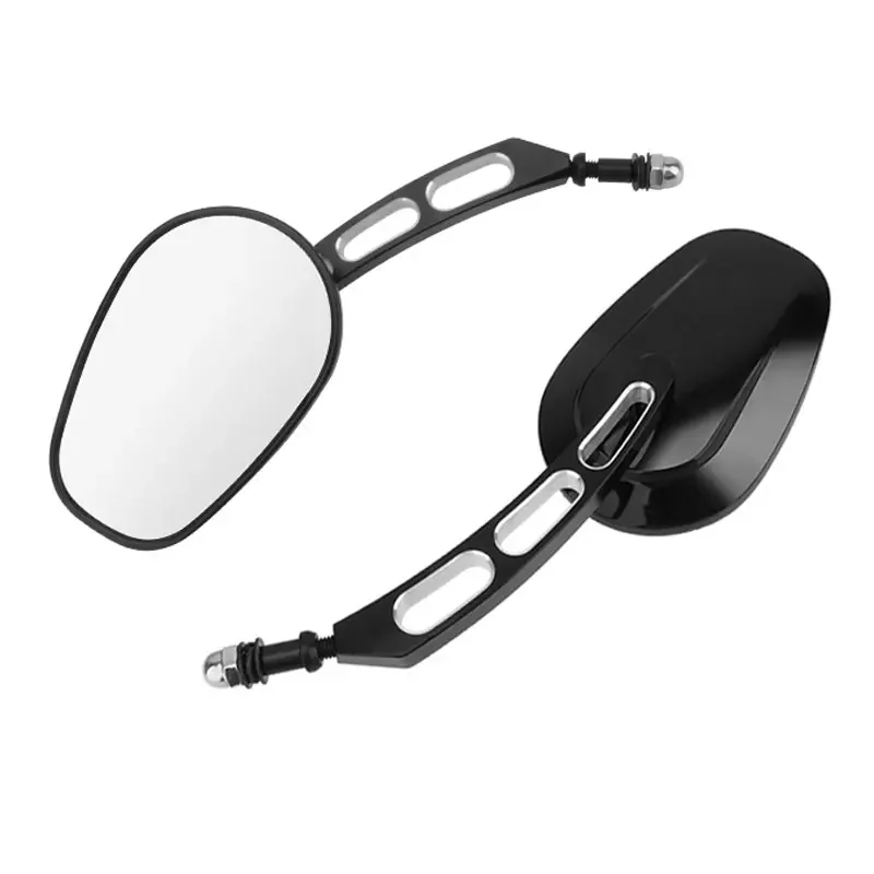 Motorcycle 8mm Rearview Mirror Black Side Mirrors For Harley Touring  Road King 883 1200 48