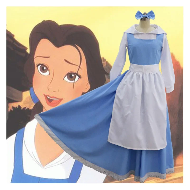 Coldker New Adult Costume Princess Dress Blue Maid dress cosplay costume women waiter dresses anime costumes