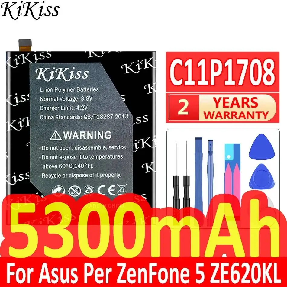 

Premium Replacement For Asus Zenfone 5 ZE620KL 5300mAh C11P1708 Mobile Phone Battery