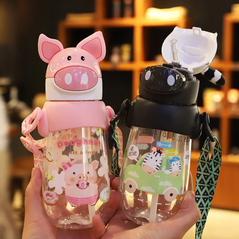 

Pinkah Children's Kettle 490ml With Straw Kids Cup Bpa Free Cartoon Cute Baby Bottle Portable Leakproof Tritan Water Milk Cup