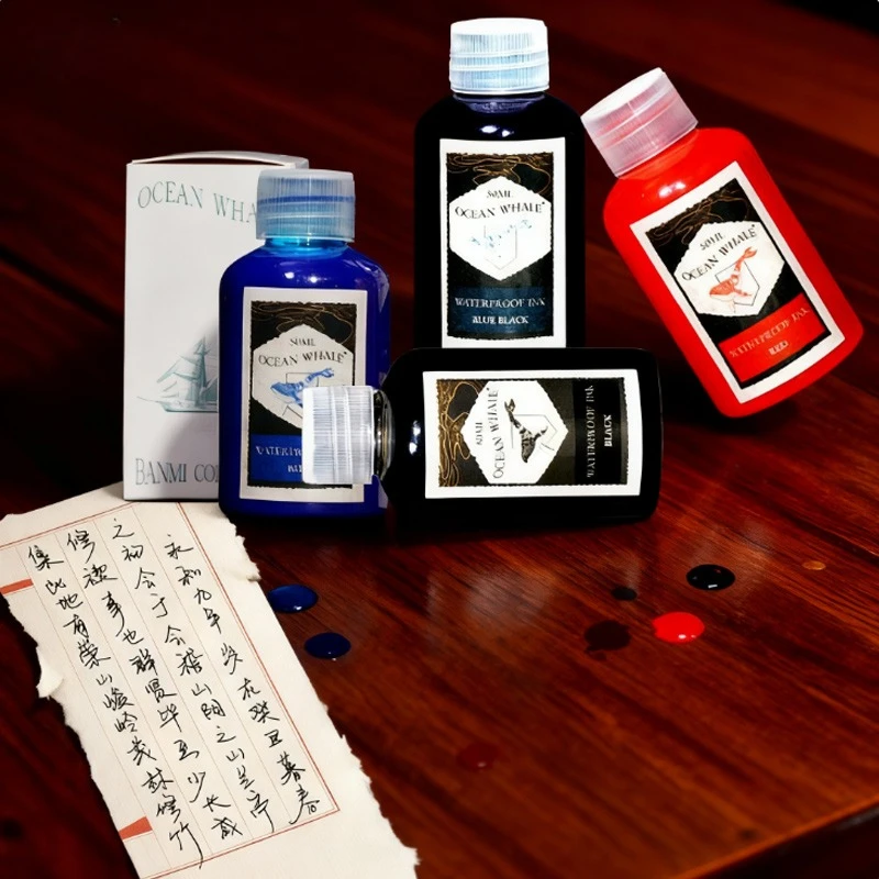 50ml Color Carbon Fountain Pen Ink Quick-drying Waterproof for Students Writing Office Record Calligraphy Illustration Creation