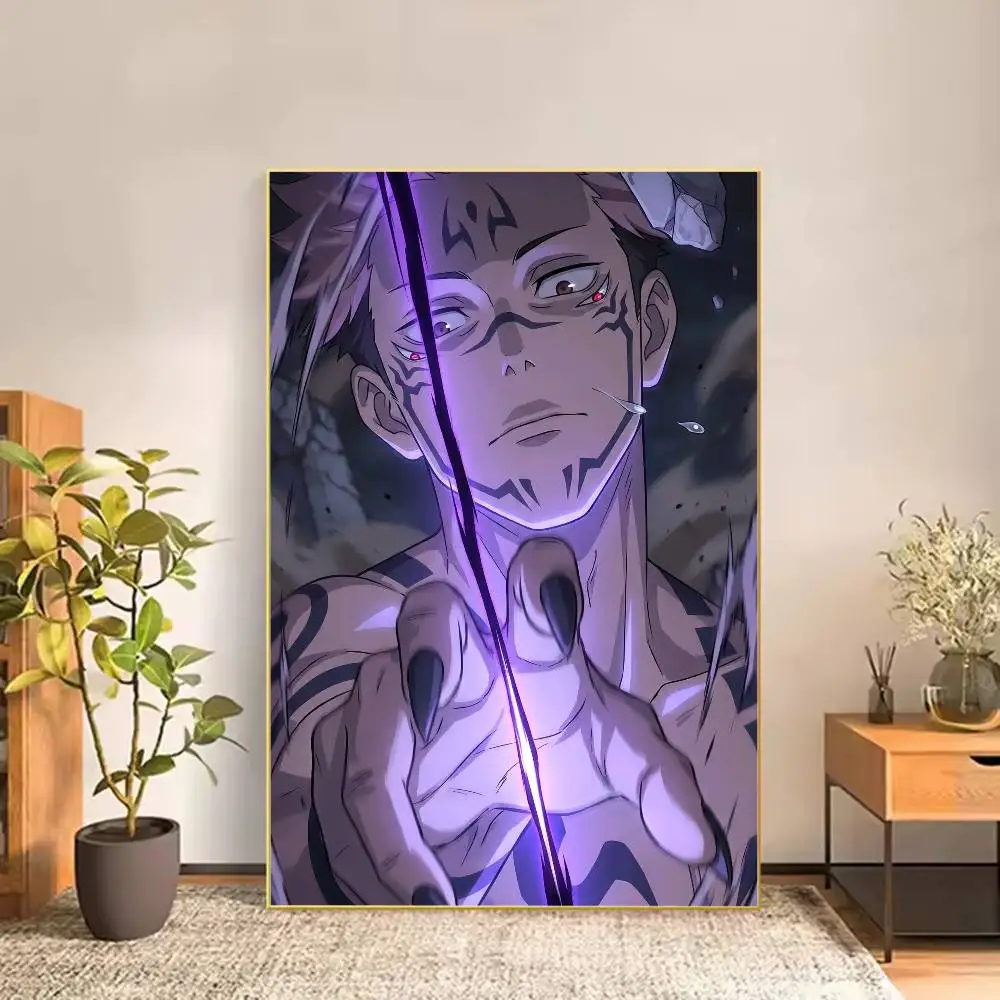 R-Ryomen S-Sukuna J-Jujutsu K-Kaisen Poster Versatile HD Waterproof Wall Art Self-Adhesive Decor for Any Space Ideal Gift