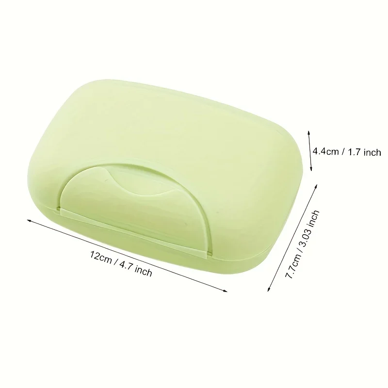 1pc Durable PP Material Portable Soap Dispenser with Lid, Soft Color Series, Travel And Bathroom Soap Dish, Easy-Open Design