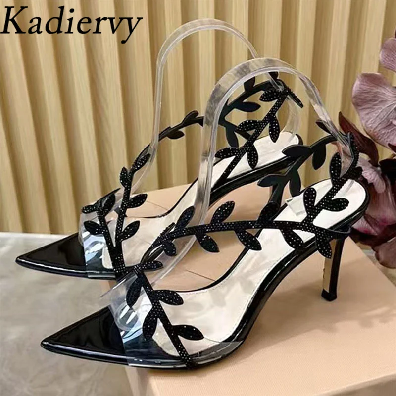 

Sexy High Heels Sandals Woman Patent Leather Rhinestone Wedding Shoes Pointed Peep Tpe Stiletto Summer Gladiator Sandals Women