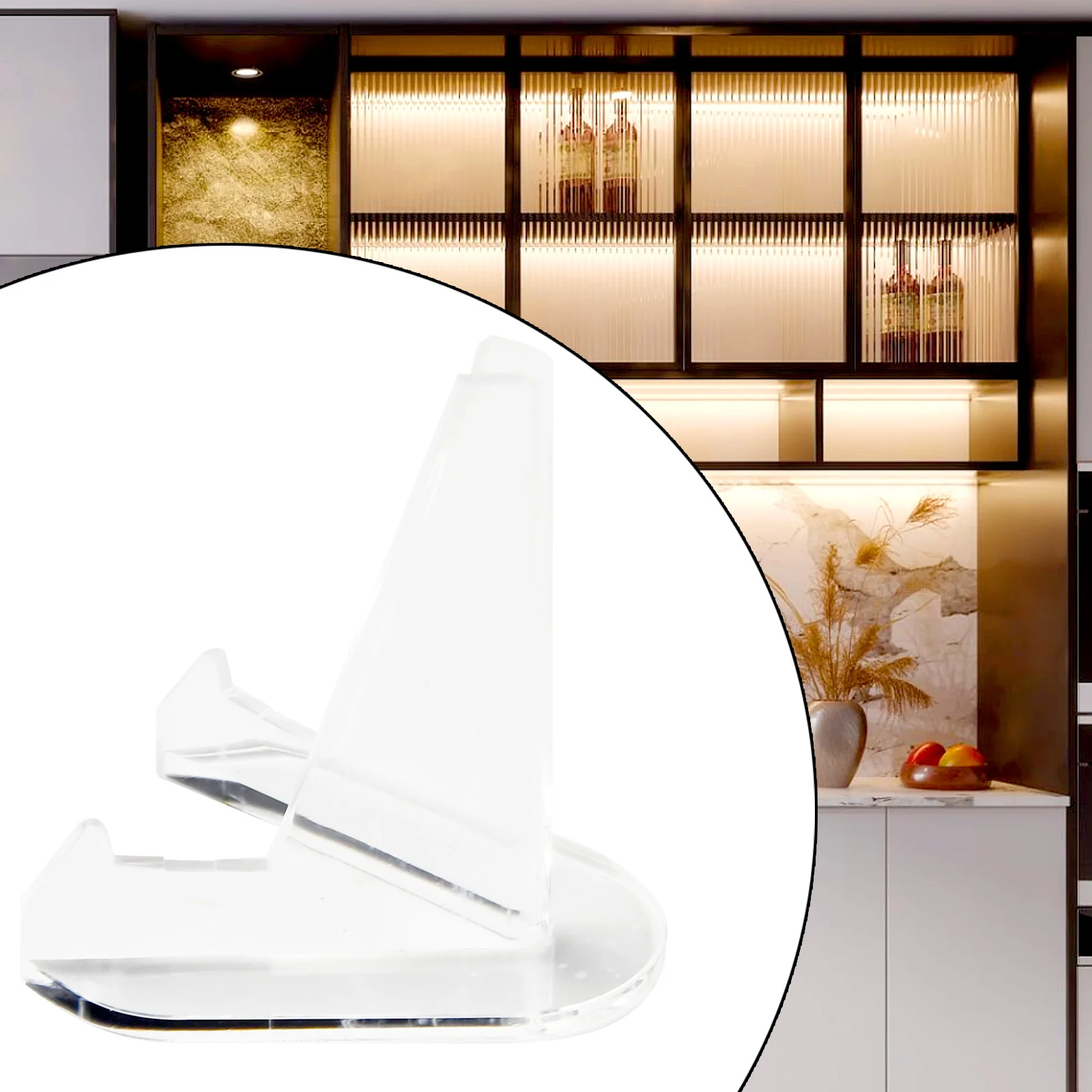 5PCS Clear Acrylic Coin Display Stand Holders Small Acrylic Commemorative Coin Display Stand Transparent Triangle Display Stand