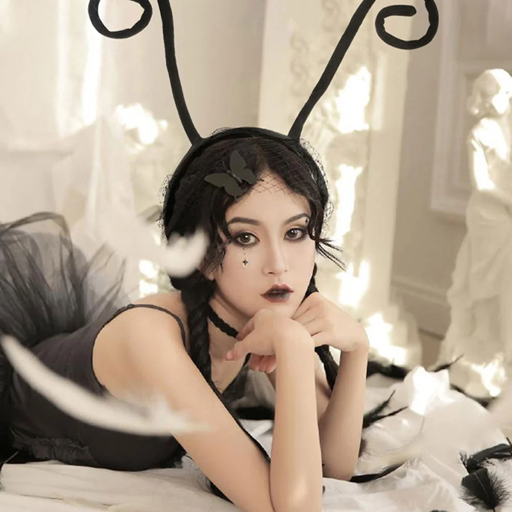 

1 set Bug Antenna Headband Glasses Set For Carnival Halloween Party Cosplay Festival Costume Accessory Lightweight Insect