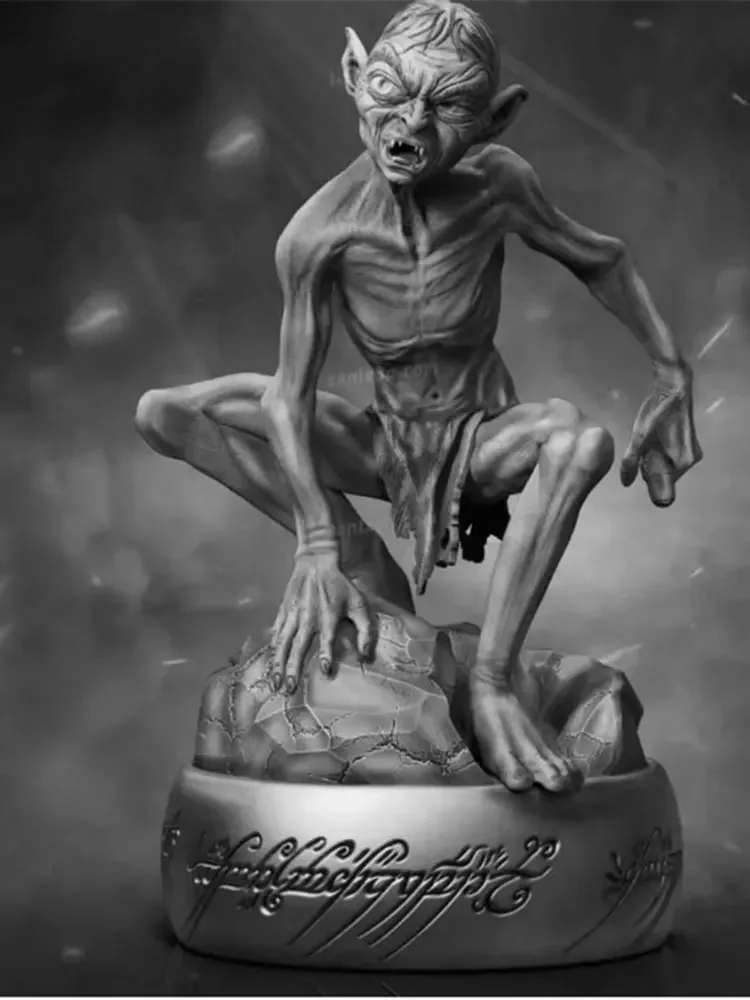 Imagem -02 - Resina Modelo Kits Gollum Escultura Unpainted Figura sem Cor Rw1376 1:24 1:18