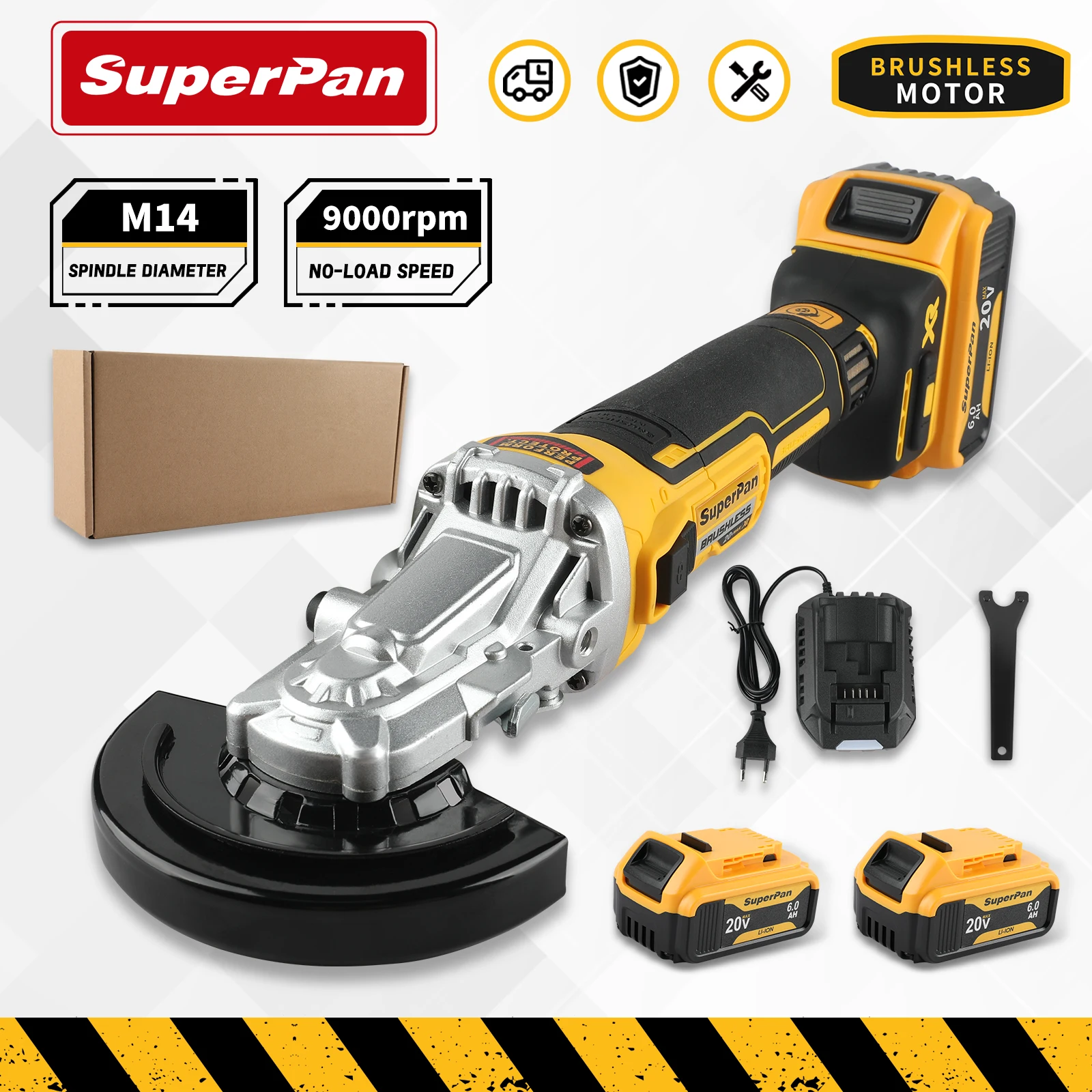 

125mm Brushless Electric Angle Grinder Polishing Cutting Machine Cordless Angle Grinder Tools, forDeWalt 18V battery specs