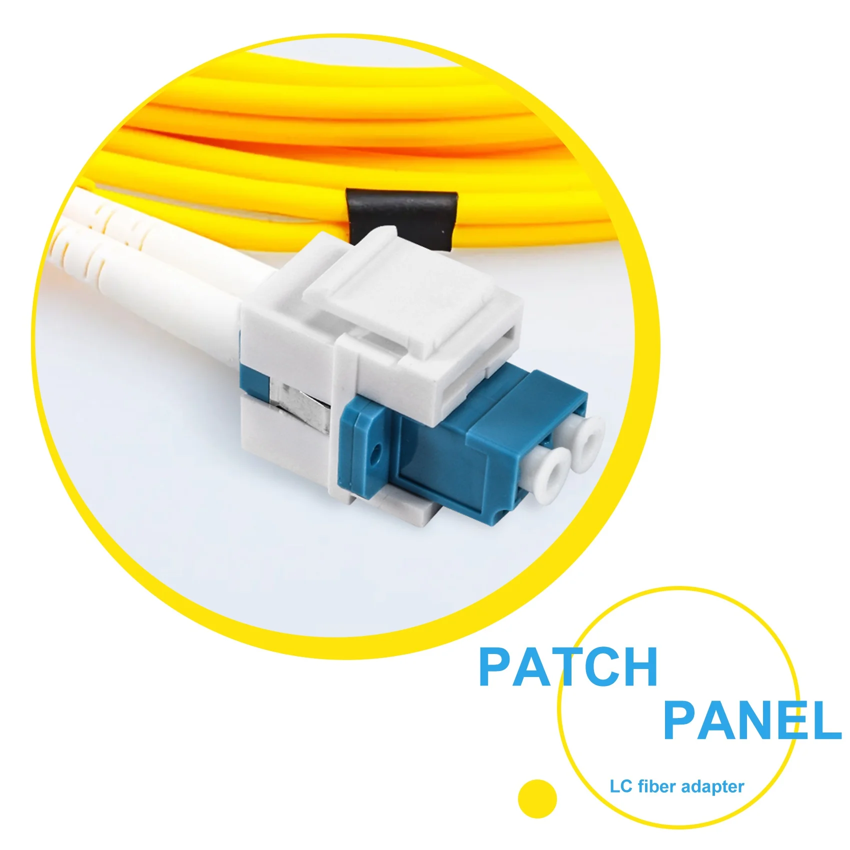 ELECT-LC Fiber Optic Adapter LC To LC Duplex Multimode 10GB F/F Keystone Coupler For Wall Plates, Patch Panels