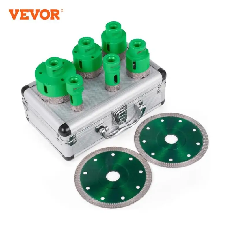 Vevor M14 Thread Diamond Dry Drill Bit & Saw Blade Vacuum Brazed Drilling Core Bits Porcelain Tiles Granite Marble Hole Saw Tool