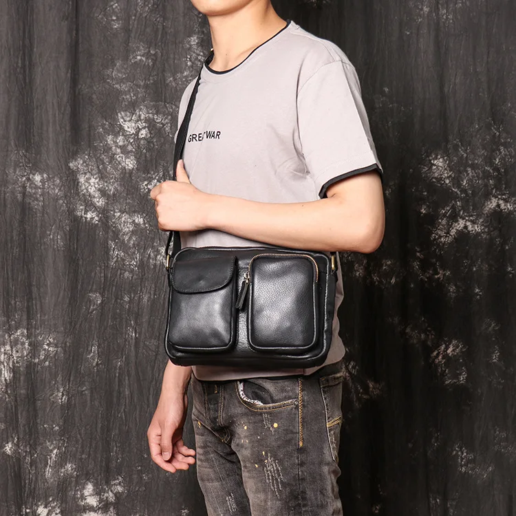 New Genuine Cowhide Crossbody Bag - Spacious Shoulder Messenger Casual Daily Use Leather Tote