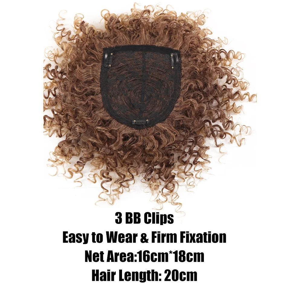 Synthetic Hair For Women Clip-on hair Hairpieces Kinky Curly explosive hair short curly wigs