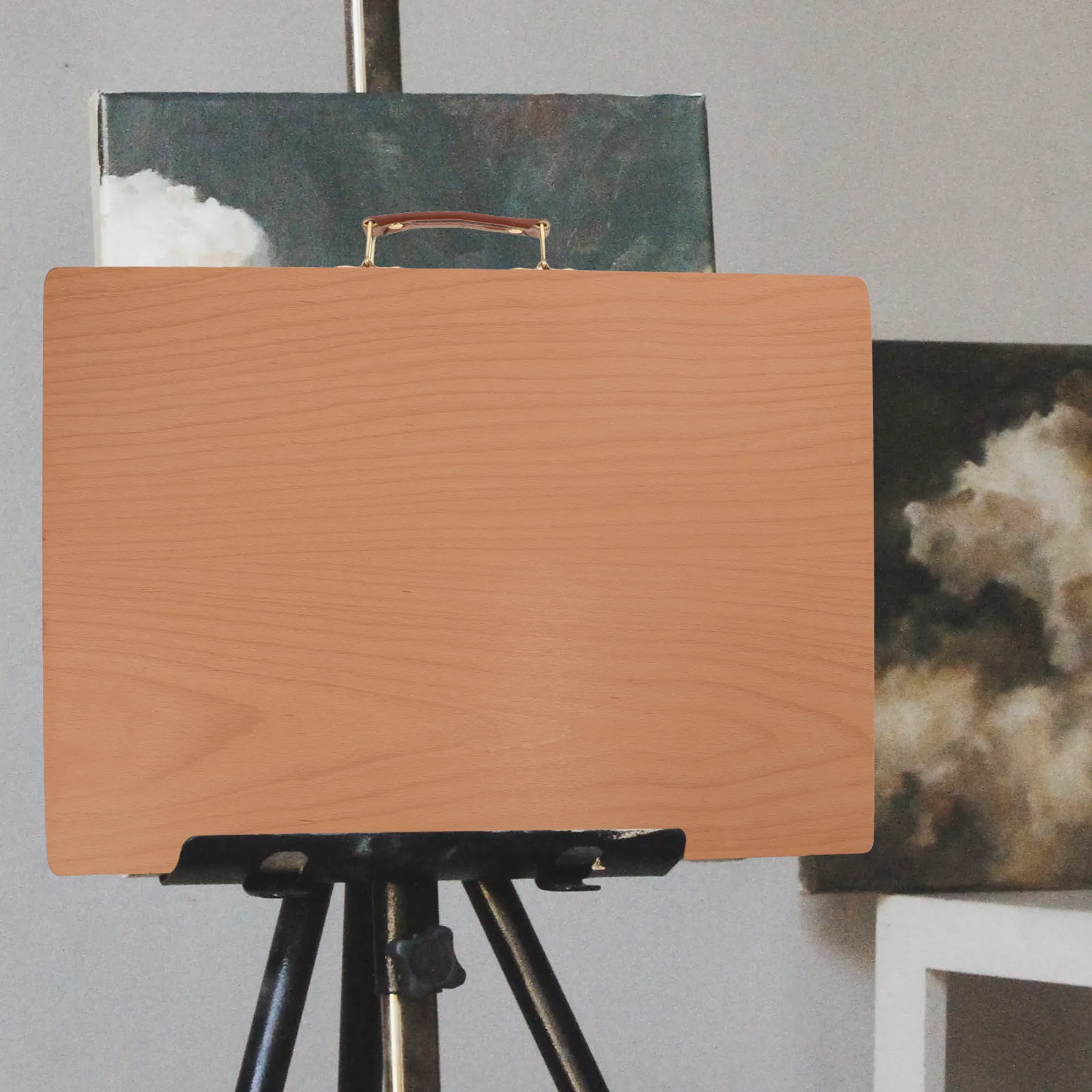 

Wood Sketch Board with Storage Drawer Compact Lightweight Portable Outdoor Painting Board Artist Drawing Tool Home Painting Tool