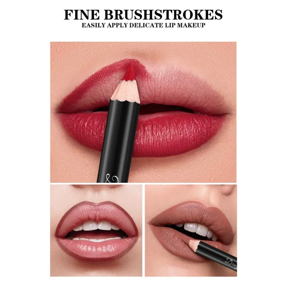Dragon Ranee Matte Lip Liner Set Długotrwały wodoodporny profesjonalny kredka do ust Wysoko pigmentowany nieklejący się kredka do ust