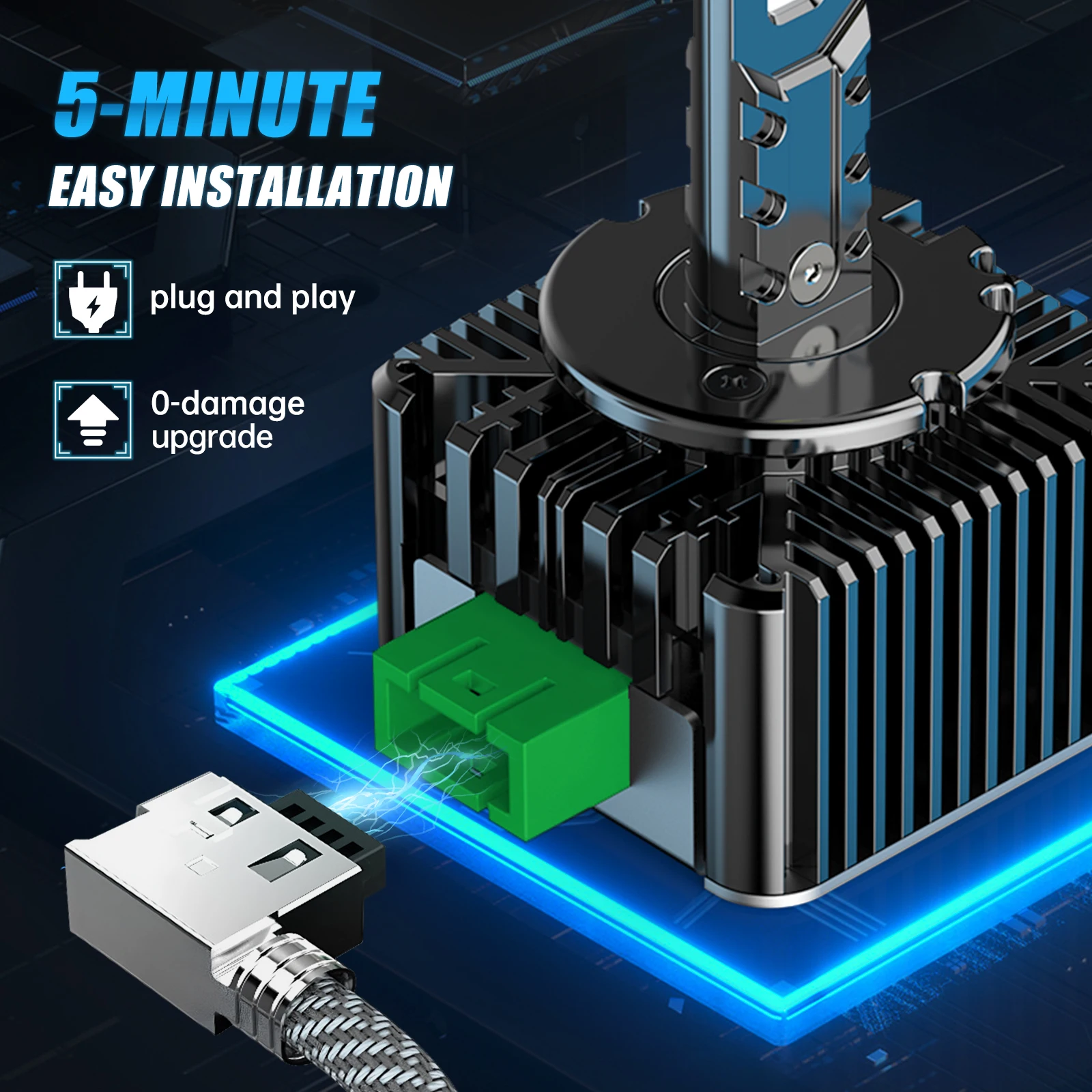 D1S D2S D5S D1R D2R D3R CANBUS لا خطأ LED المصابيح الأمامية