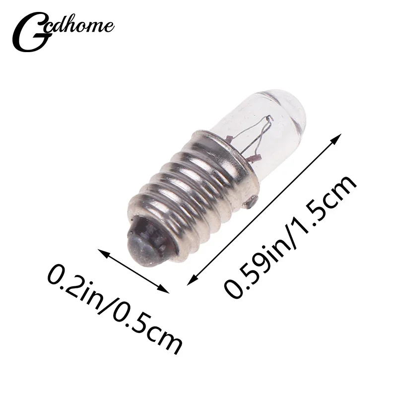 10 개/몫 미니 표시 등 전구 E5 나사 입 미니어처 램프 전구 6.3V 12V 24V 0.1A 소형 전구 신호 램프 구슬