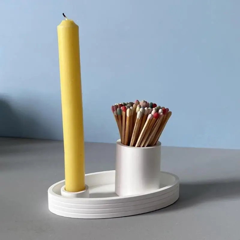 M89A อาหารแม่เหล็กซิลิโคนเกรดอาหารสำหรับผู้ถือเทียนถาดรูปไข่ DIY Crafting Home Decors